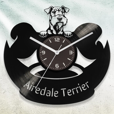 Airedale Terrier kutyafejes bakelit óra - Akár egyedi felirattal