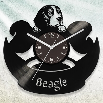 Beagle kutyafejes bakelit óra - Akár egyedi felirattal