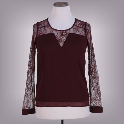 Vero Moda csipkés bordó felső