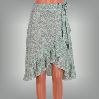 Shein mintás zöld szoknya