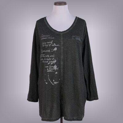 MiaModa mintás zöld felső