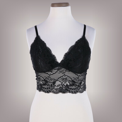 Shein csipkés fekete top