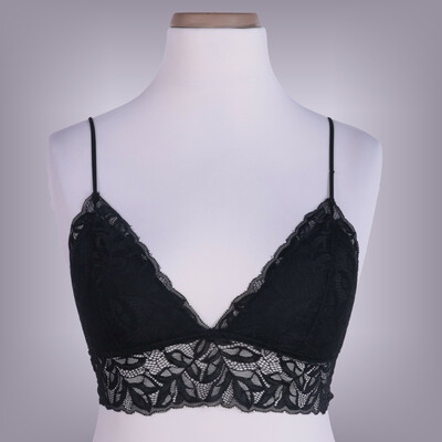 Primark csipkés fekete top